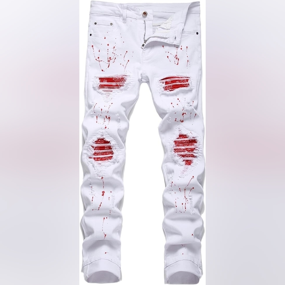 New Men's Designed Unique Street Urbanwear Jeans Multiple Sizes
